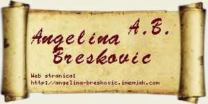 Angelina Brešković vizit kartica